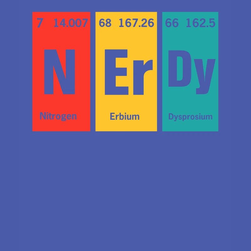 Nerdy Elements Nerd Scientifique Rétro Drôle