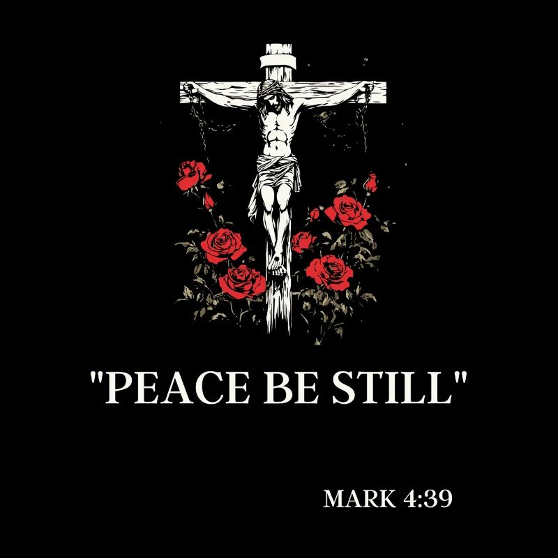 Jesus am Kreuz & Markus 4:39: Friede sei Still