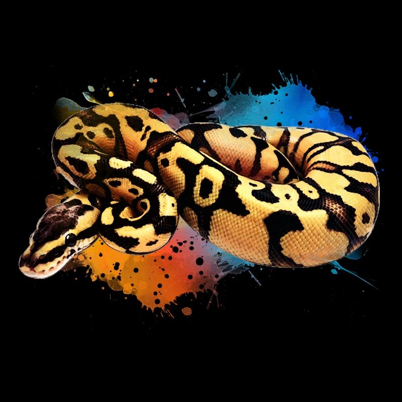Ball Python Aquarell Reptile Keeper Snake Design