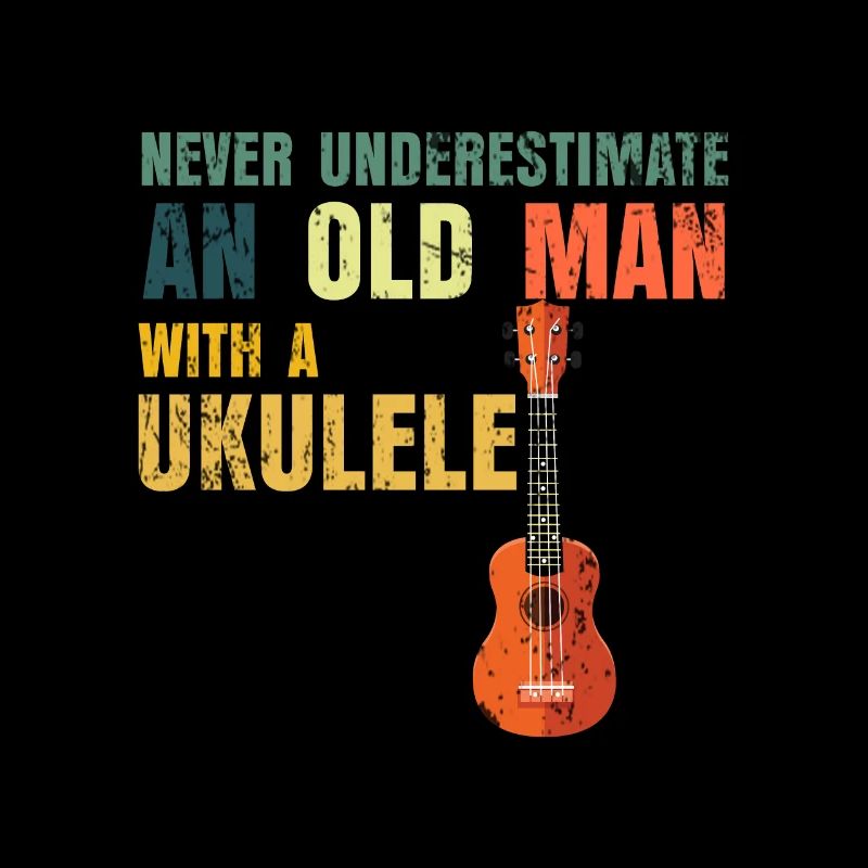 Ukulele Alter Mann Papa Opa Geschenk
