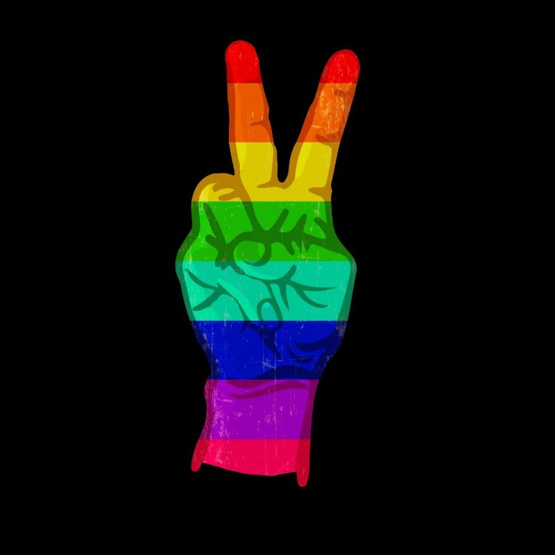 Peacezeichen Regenbogen