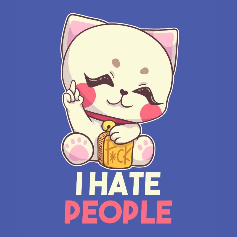 I Hate People cat saying gift