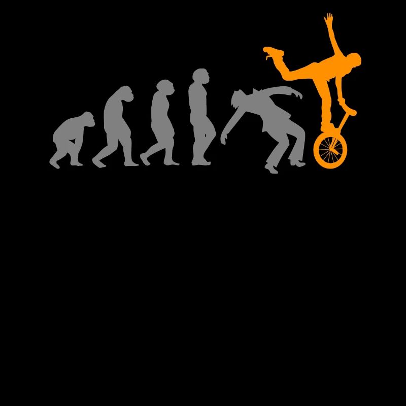 EVOLUTION unicycle unicyclist unicycle bicycle wheel