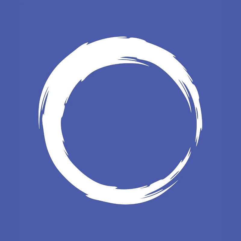 Circle line icon white