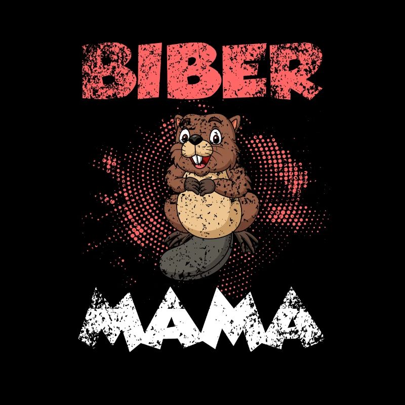 Biber Mama Mutter Muttertag Nagetier Geschenk