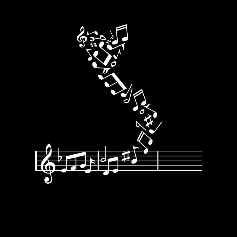 Music notes clef guitar gift