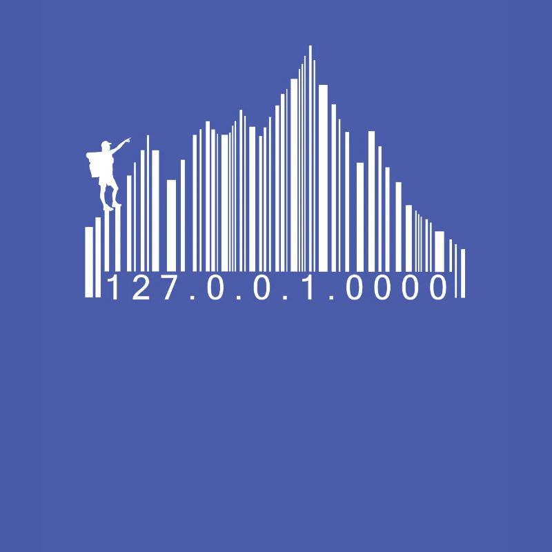 Code-barres montagnes code randonnée randonneur