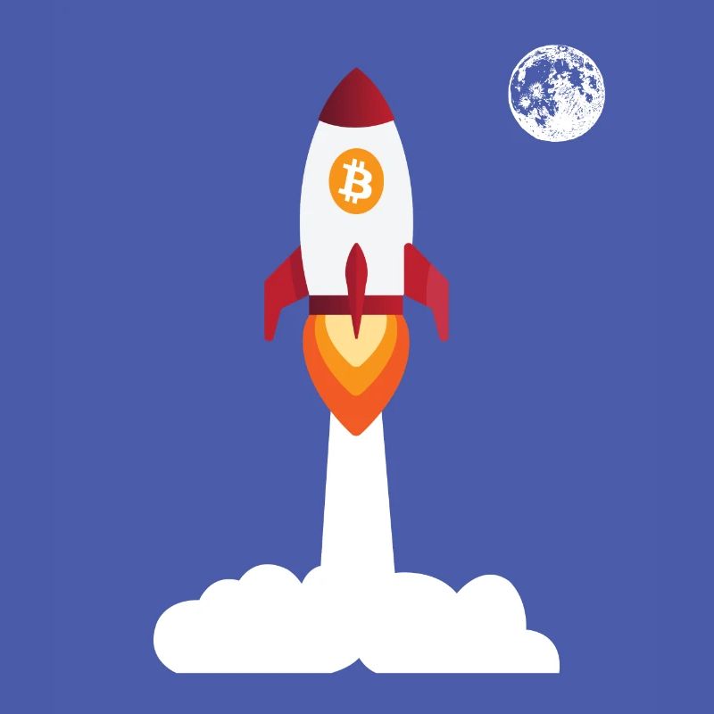 Bitcoin Rocket Moon - Cryptocurrency Bitcoins