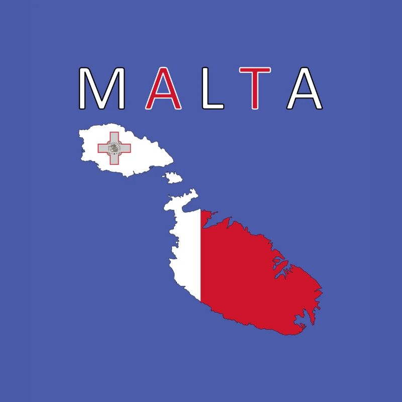 Malta Map Flag Gozo Comino