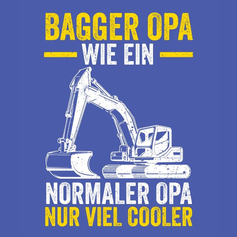 Bagger Opa Großvater Baggern Baggerfahrer