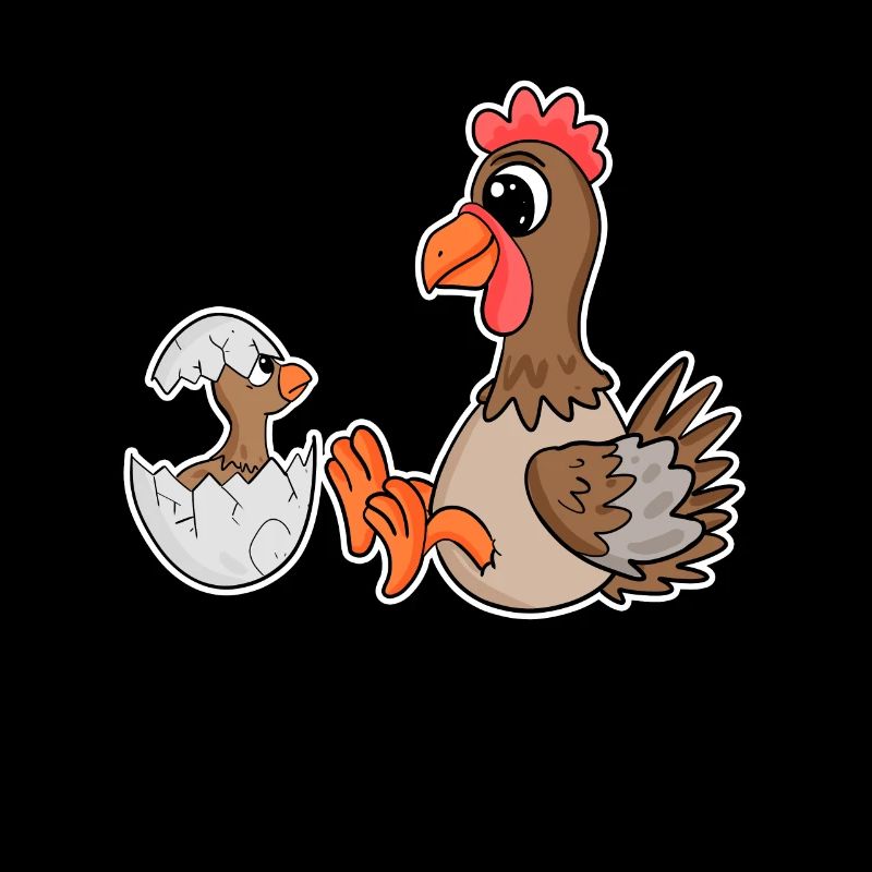 Poulet avec bébé poulet