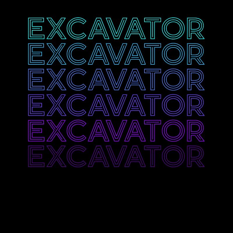 Excavator operator Construction Retro