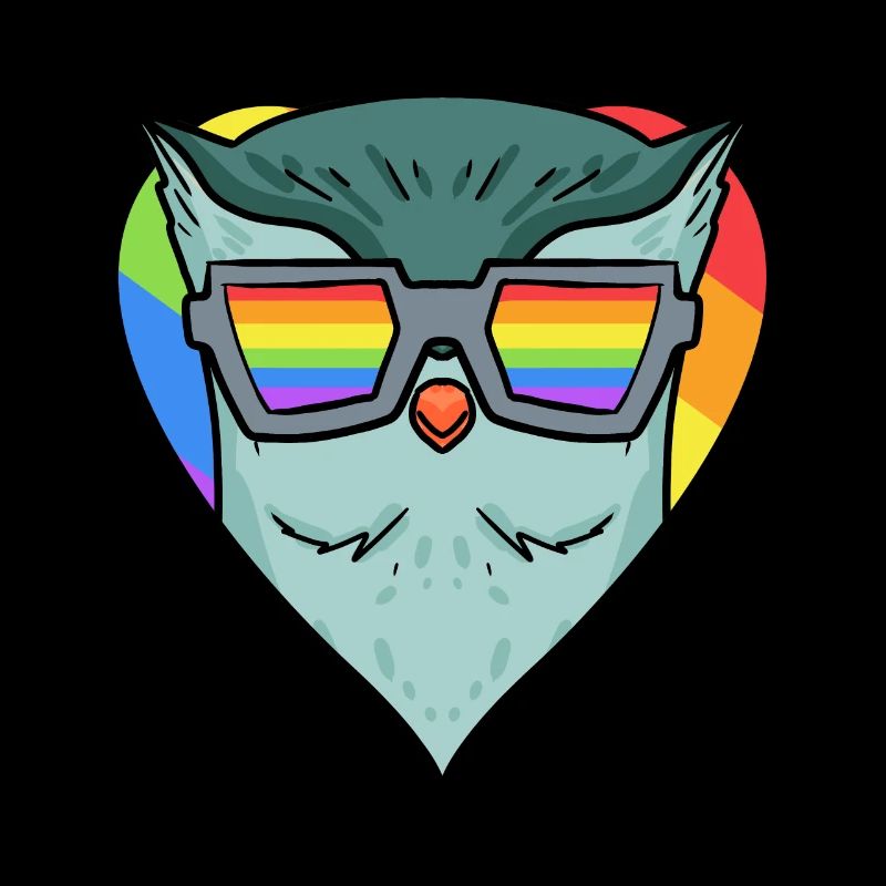 LGBT Tier Eule Regenbogen