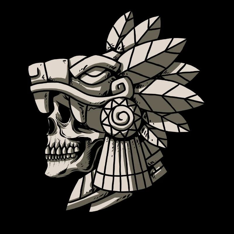Quetzalcoatl Aztec Skull Maya Ancient Inca Toltek