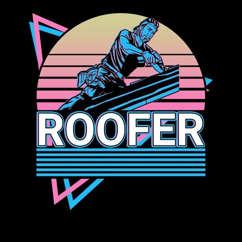 Roofer Roofing Retro Gift