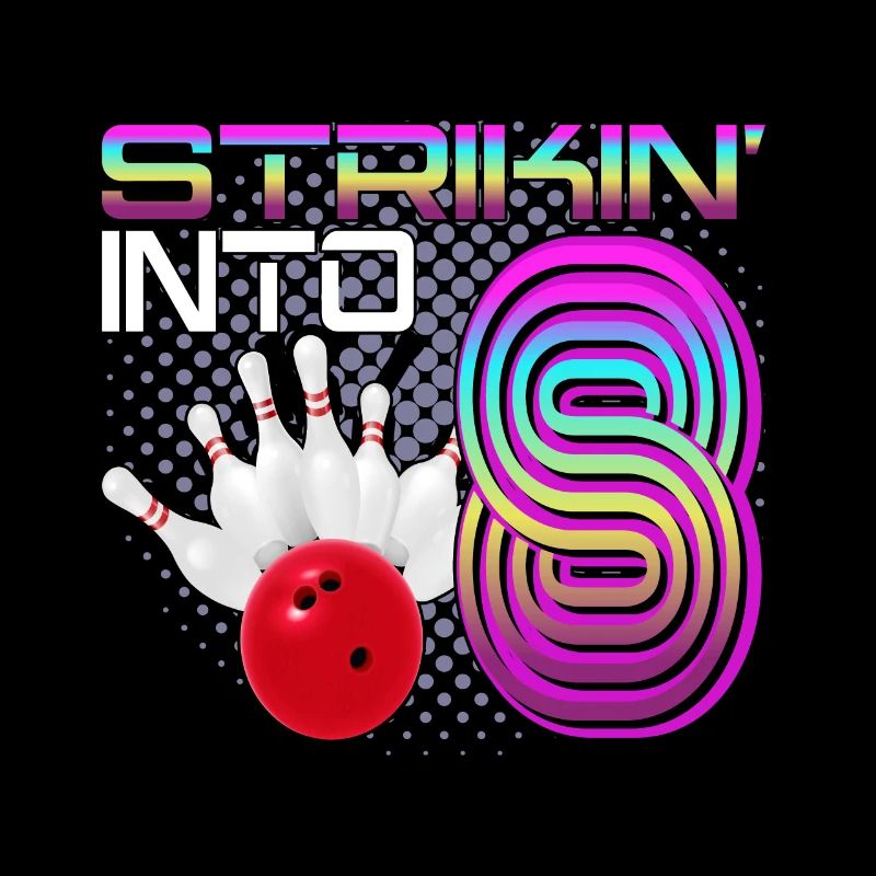 Striking Into 8 Bowling Bowler 8e anniversaire
