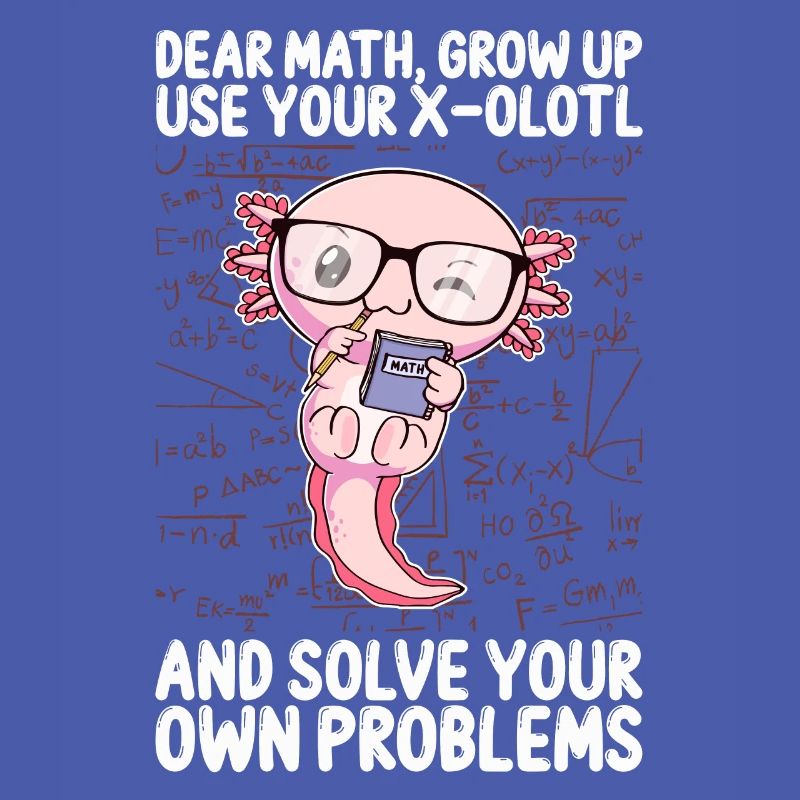 Funny Math Kawaii Axolotl Gift
