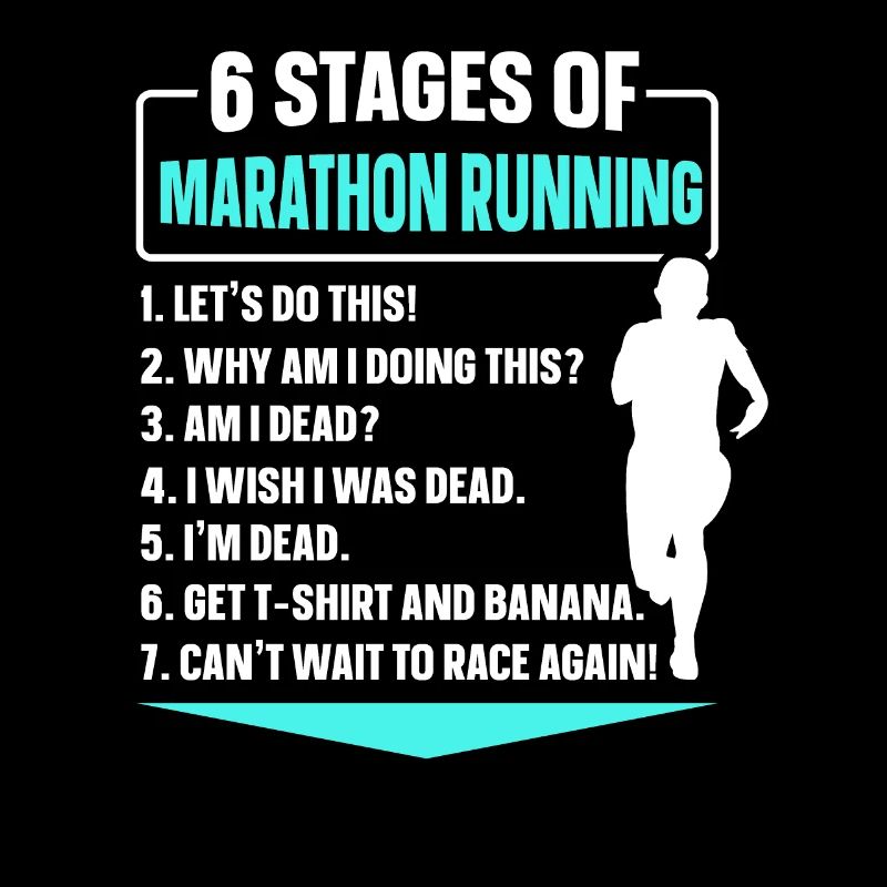 6 étapes de marathon Course Drôle de marathon