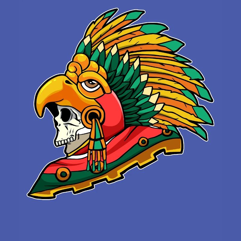 Aztec Eagle Warrior Mayan Skull Inca
