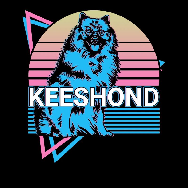 Keeshond Retro