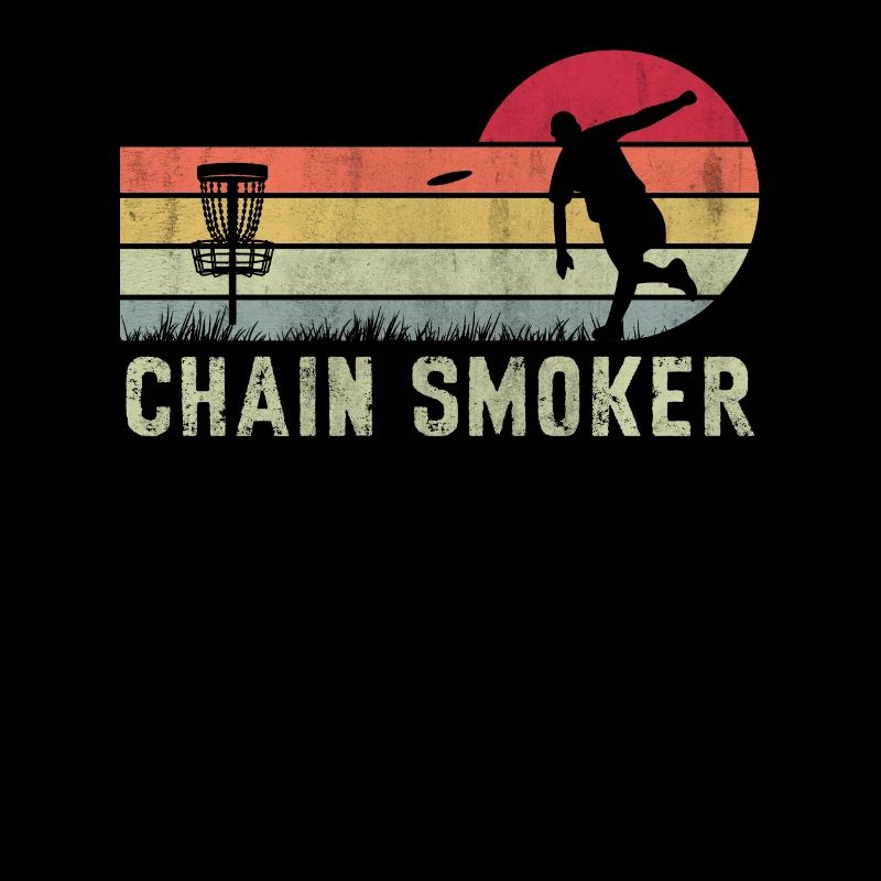 Retro Sunset Chain Smoker Disc Golf