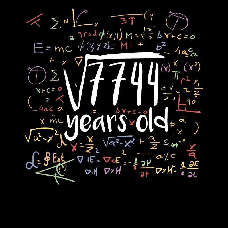 Square Root of 7744 Math Nerd 88th Birthday