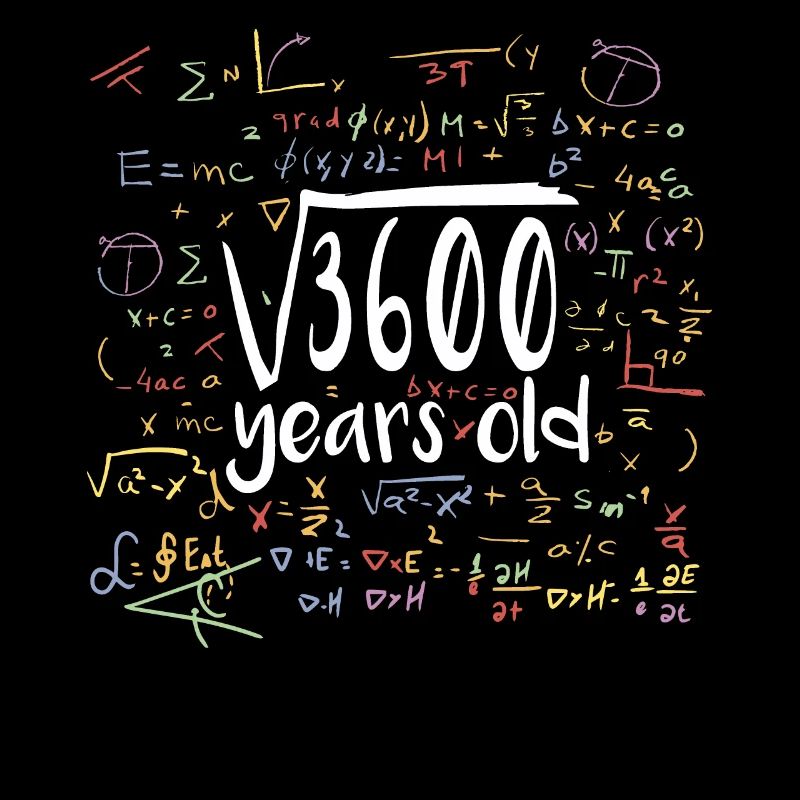 Racine carrée de 3600 math nerd 60e anniversaire