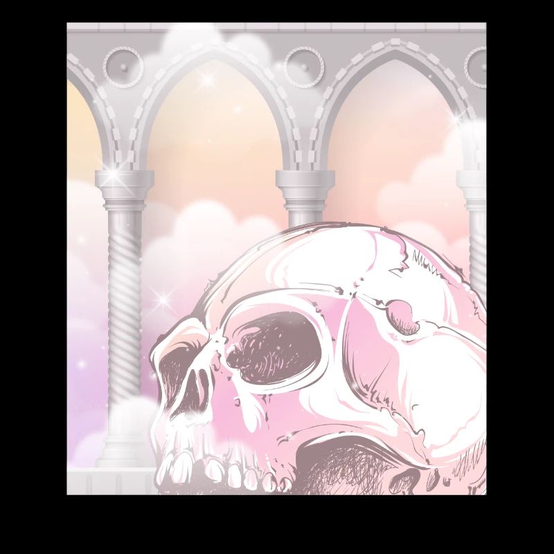 Angelcore Ästhetik Gothic Totenkopf Goth