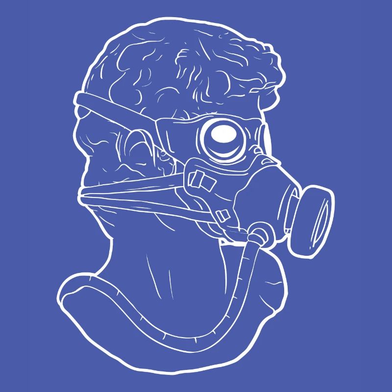 Zombiecore Ästhetische David Kopf Statue Maske