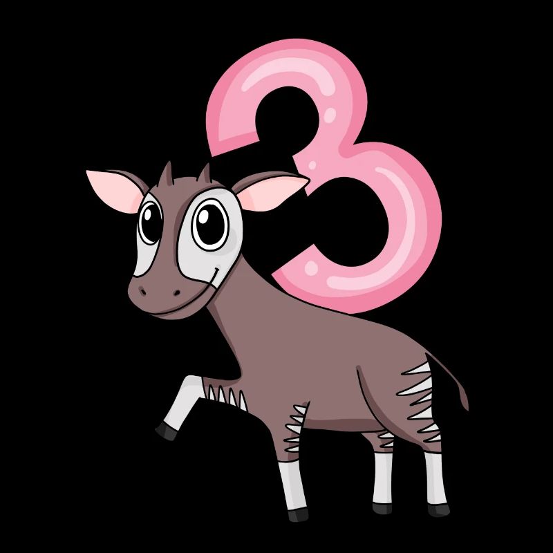 Mädchen 3 Jahre alt Okapi 3. Geburtstag Geschenk