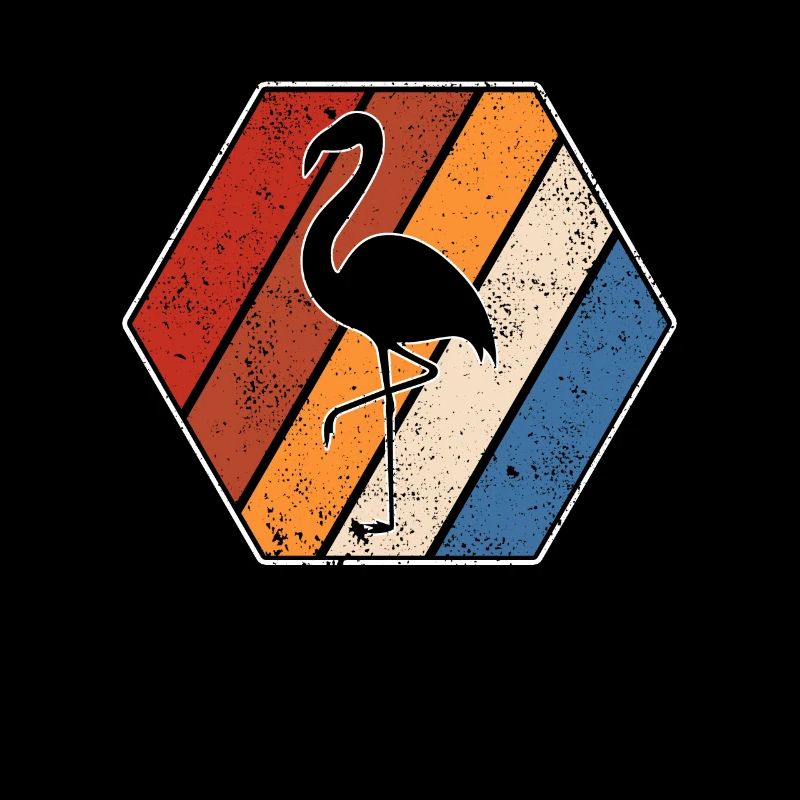 Flamant rose Rétro