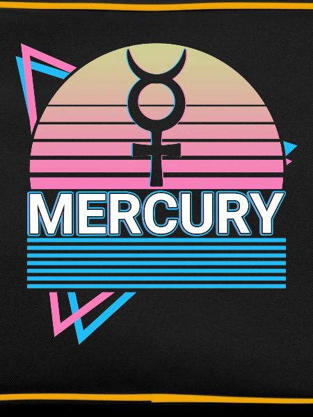Mercury Alchemy Symbol Retro