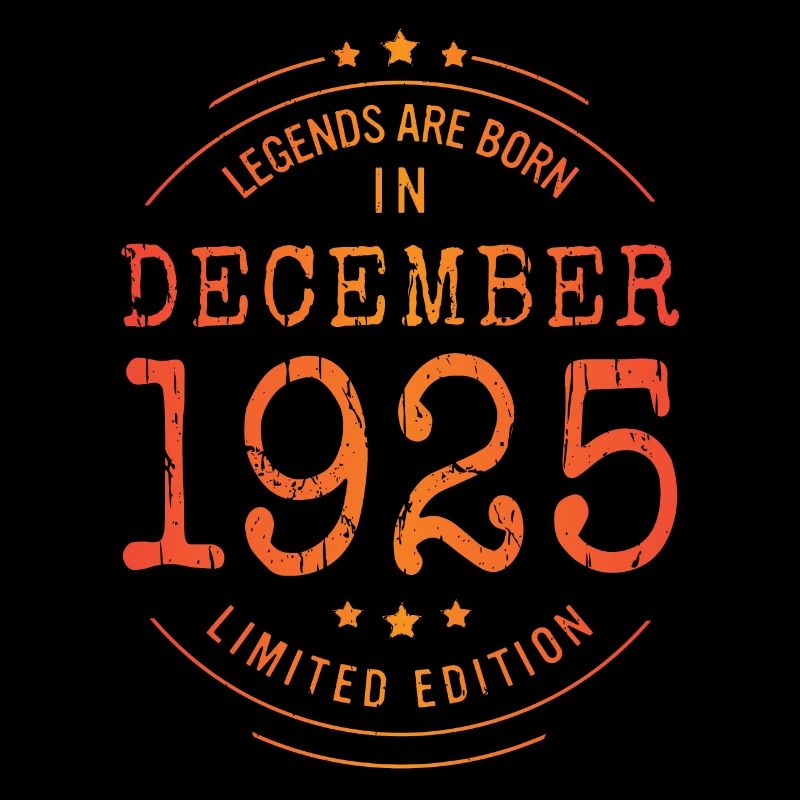 Anniversaire Décembre 1925 Edition Limitée Millésime