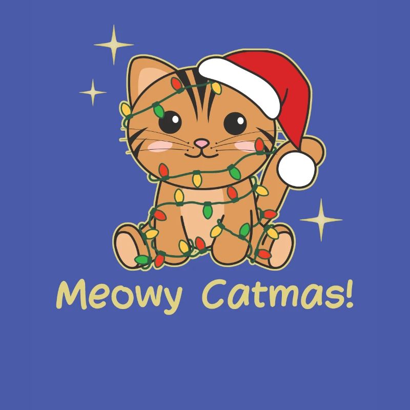 chat animaux de noël mignon chat miaou catmas
