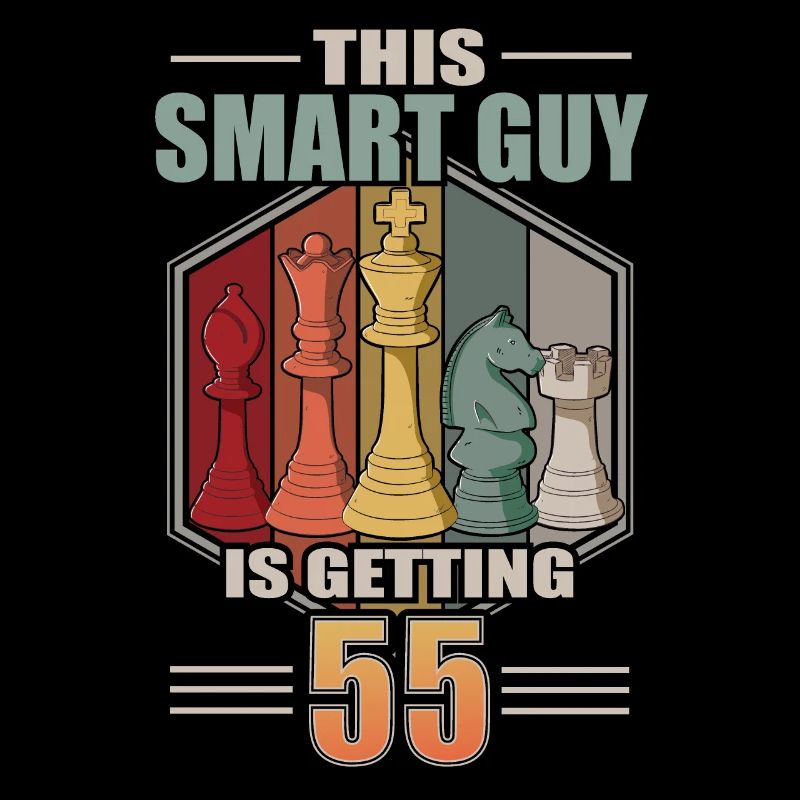 Smart Guy Is Getting 55 Retro Schach 55 Geburtstag