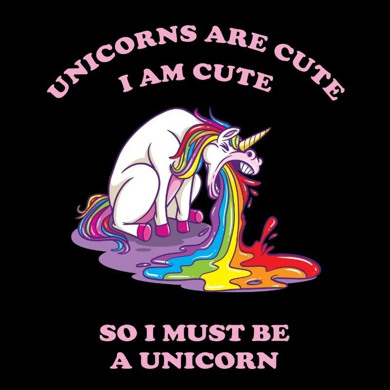 kotzendes Einhorn mit Regenbogen