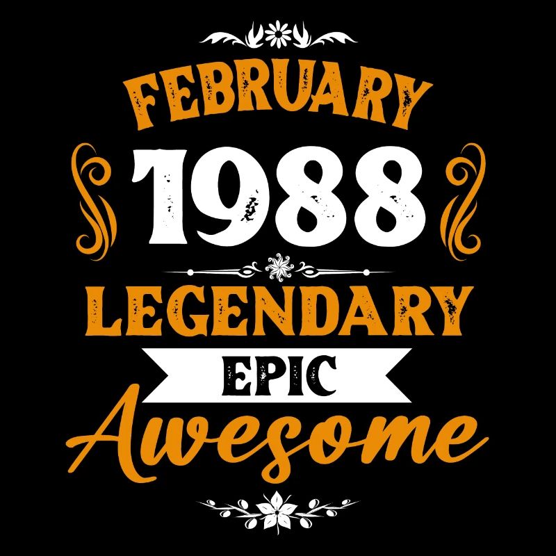 Februar 1988 Legenden Geburtstag Geschenk