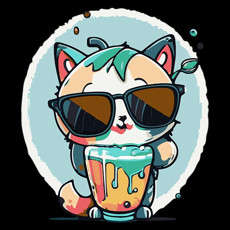 coole Katze mit Sonnenbrille
