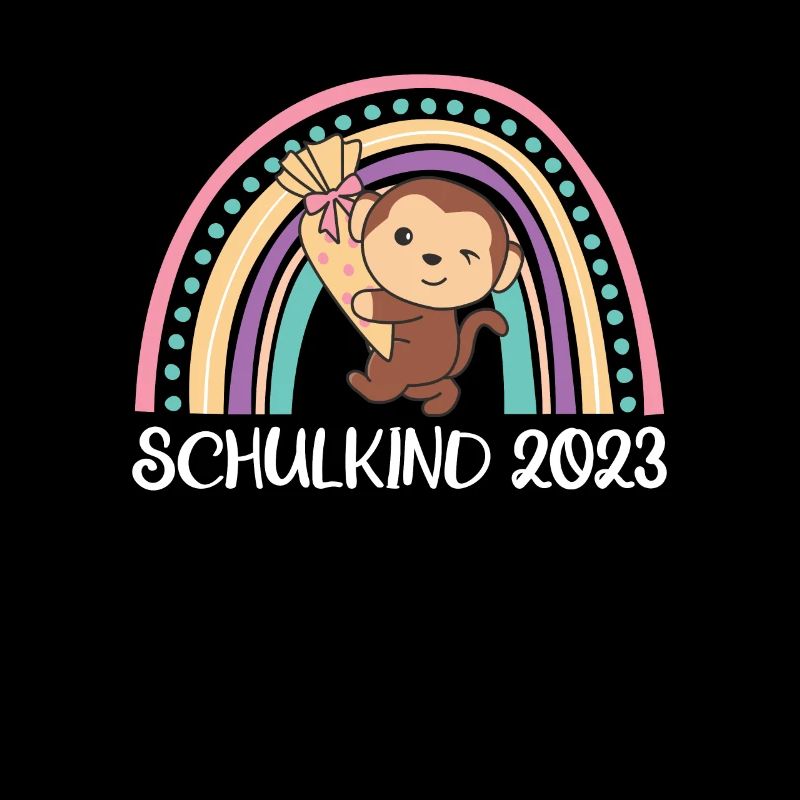 Schulkind 2023 Einschulung Affe Schule