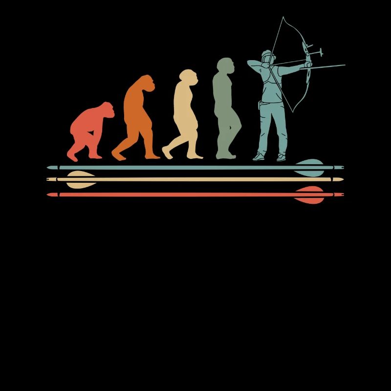 Bogenschütze Bogenschießen Evolution Vintage