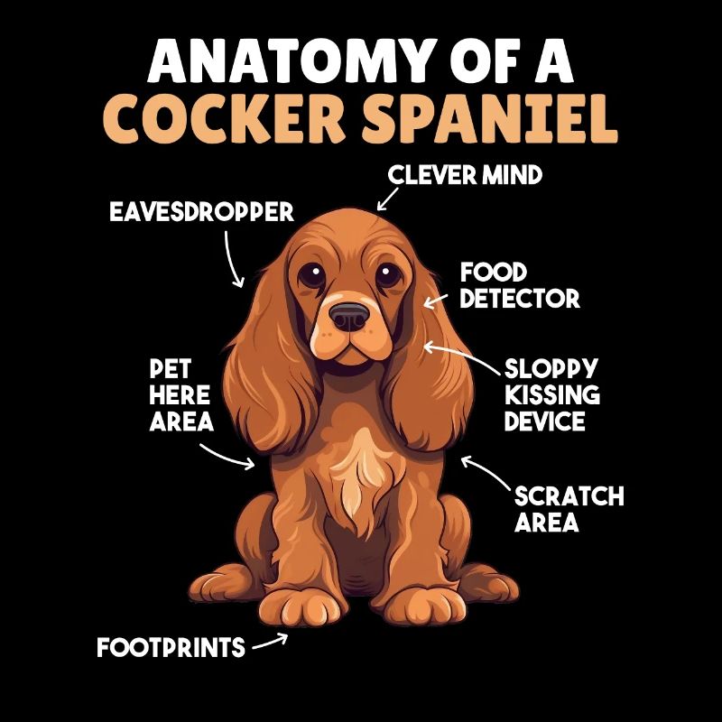 Explication du chien Anatomie d’un cocker Spaniel