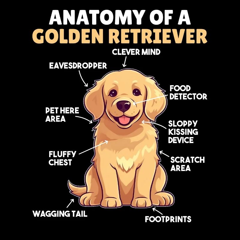 Explication du chien Anatomie d’un Golden Retriever