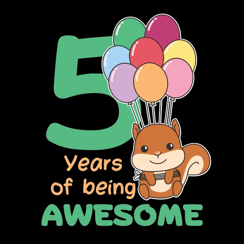 Squirrel for 5th birthday children five years