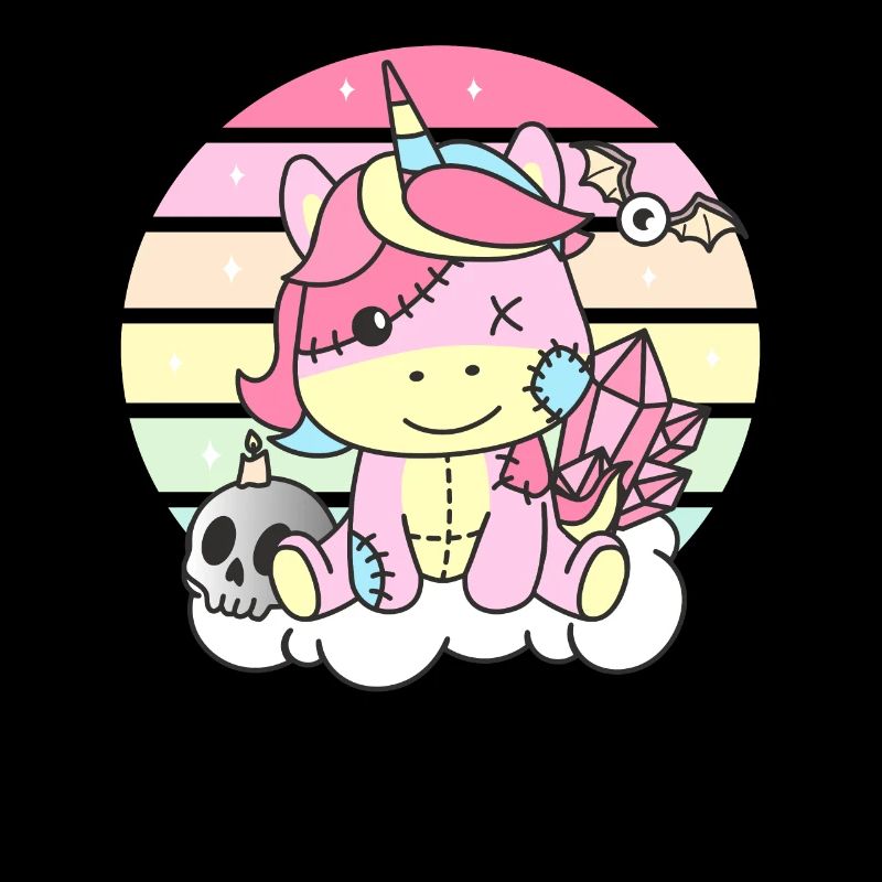 Kawaii Gothic Einhorn Pastellfarben Gothic Goth