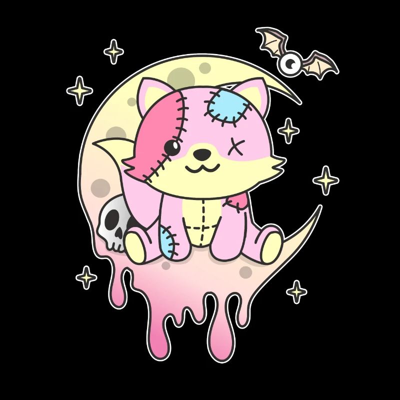 Kawaii Gothic Fuchs Pastellfarben Gothic Goth