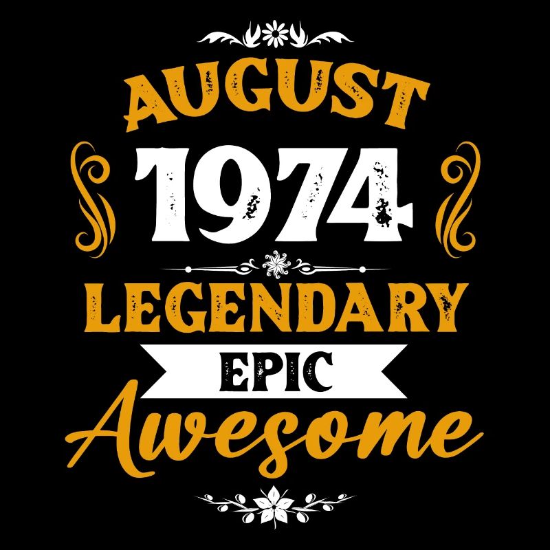August 1974 Legenden Geburtstag Geschenk