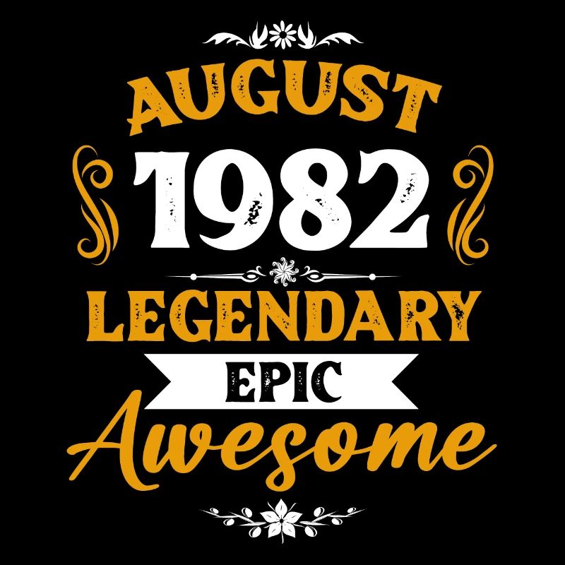 August 1982 Legenden Geburtstag Geschenk