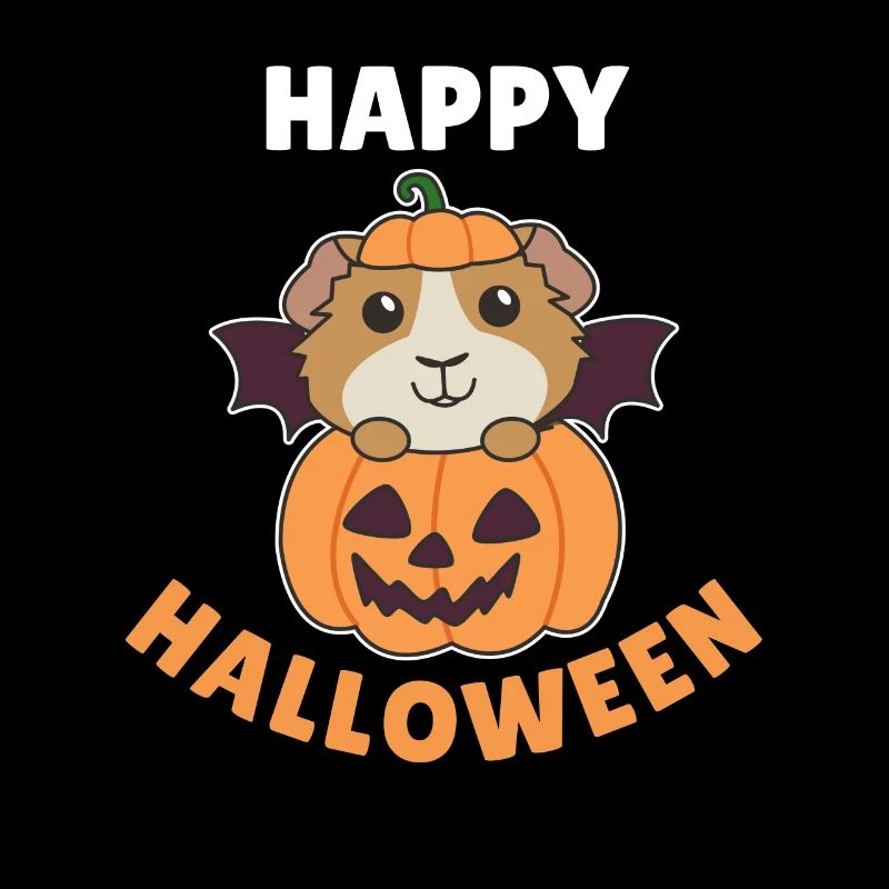 Cochon d’Inde Joyeuse Chauve-souris de citrouille d’Halloween