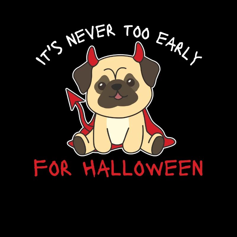 Pug it's never too early for Halloween devils