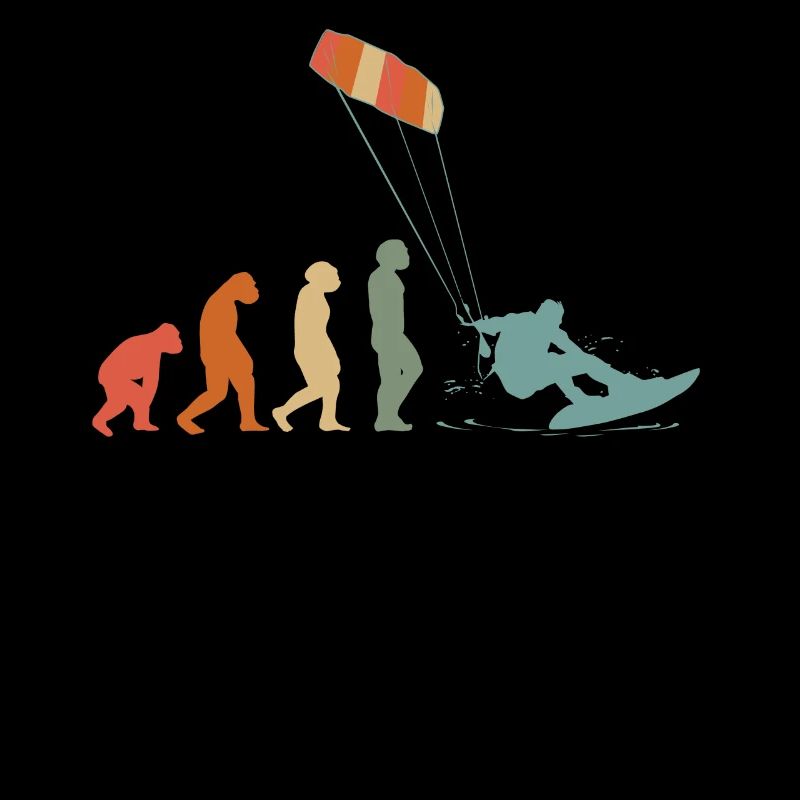 Kitesurf Kiteboard Kitesurfing Vintage Evolution